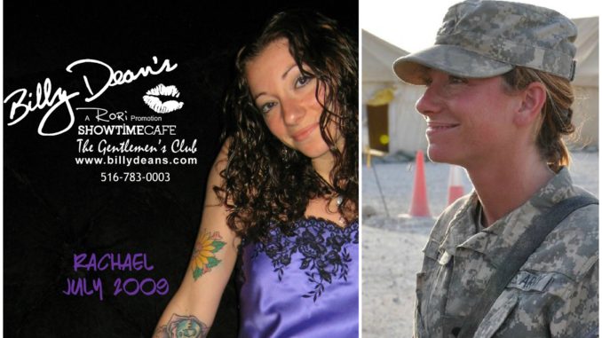 Sexy Brunette Purple Shirt & Army Veteran Sexy Distingushed Army and Billy Deans Veteran